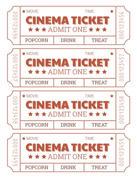 printable fake movie tickets